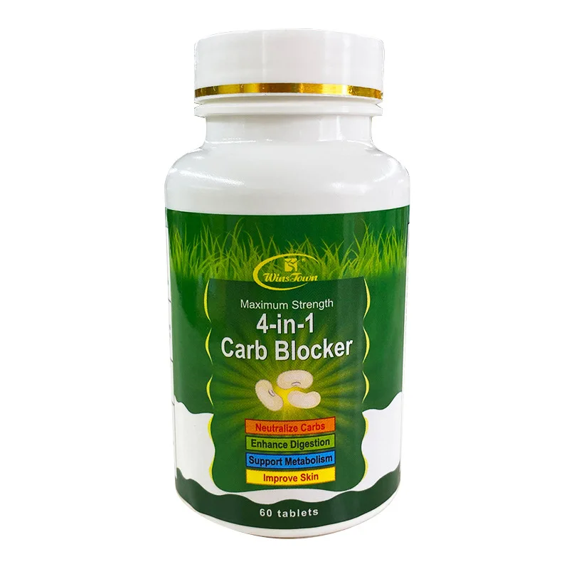 60 Pills 4 in 1 Carb Blocker Tablet Plant Digestive Healthy Digestion Break Down Fats Carbohydrates Proteins