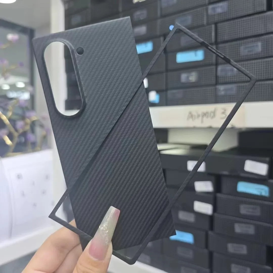 

Real Carbon Fiber Case For Samsung Galaxy Z Fold 6 Luxury Aramid Fiber Protective Cover for Galaxy Fold 6 Phone Case capa