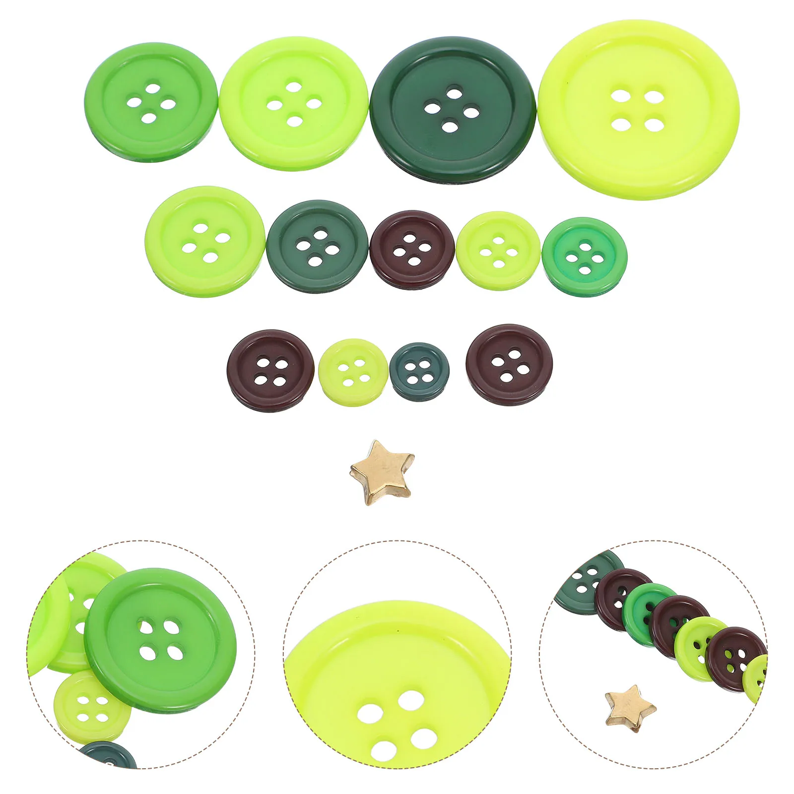 

1Set Button Christmas Tree DIY Stacked Ornament Kit Festive Hanging Craft Family Holiday Decorating Festive Sewing Project