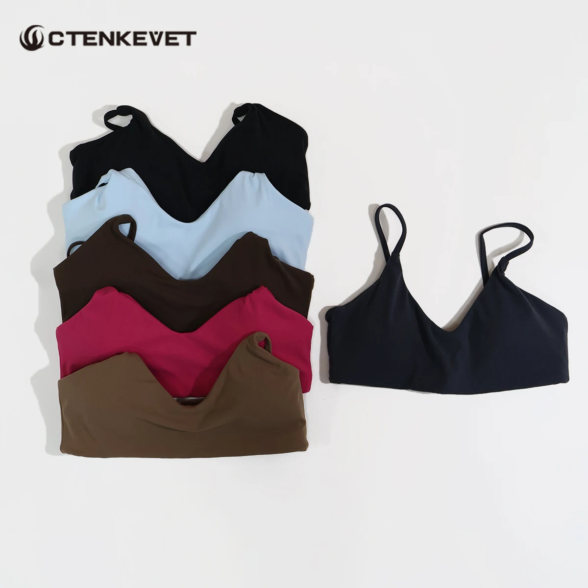 Summer Women's V-Shaped Chest Bandeau Sports Bra Backless Crop Top for Woman Gym Workout Yoga Fitness Underwear Summer New
