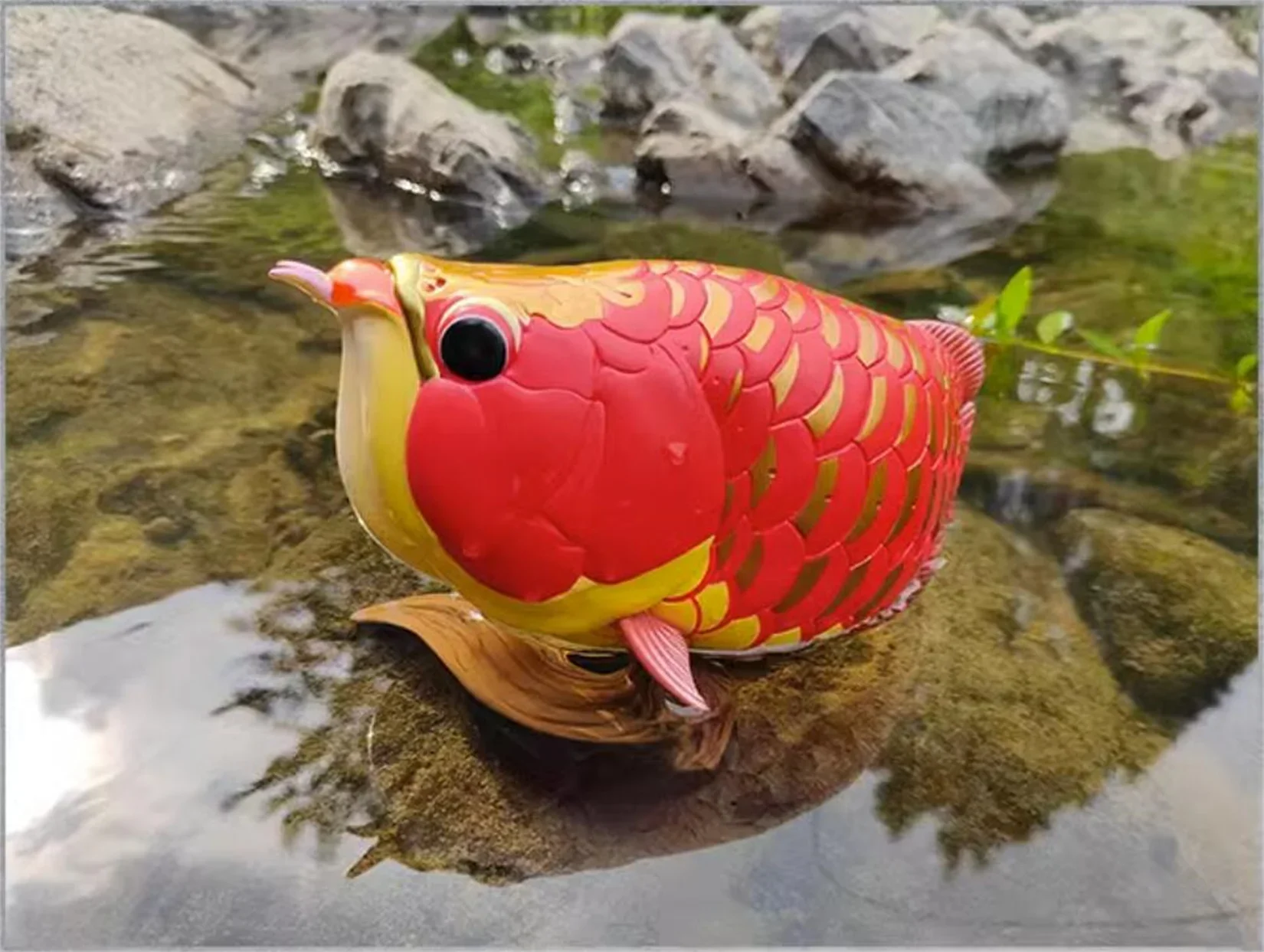 Animal Heavenly Body Studio Scleropages legendrei Model A Series of Laugh and Grow Fat Red Arowana Fish Collector GK Decor Toy