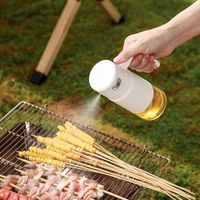 Oil Sprayer, 275ml kitchen Oil Bottle,Oil Cruet,Glass Oil Dispenser for Salad Cooking Baking & Camping BBQ,Leak-Proof