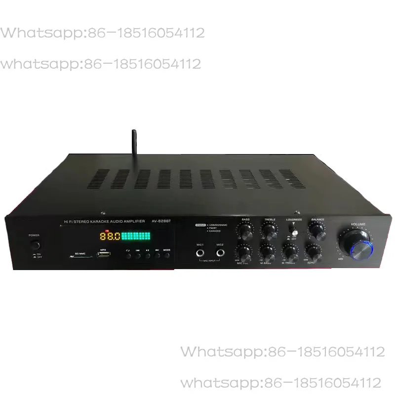 AV-628BT 5-Channel HIFI Amplifier Bluetooth 600W Digital Stereo Audio Amplifier USB Power Amplifier