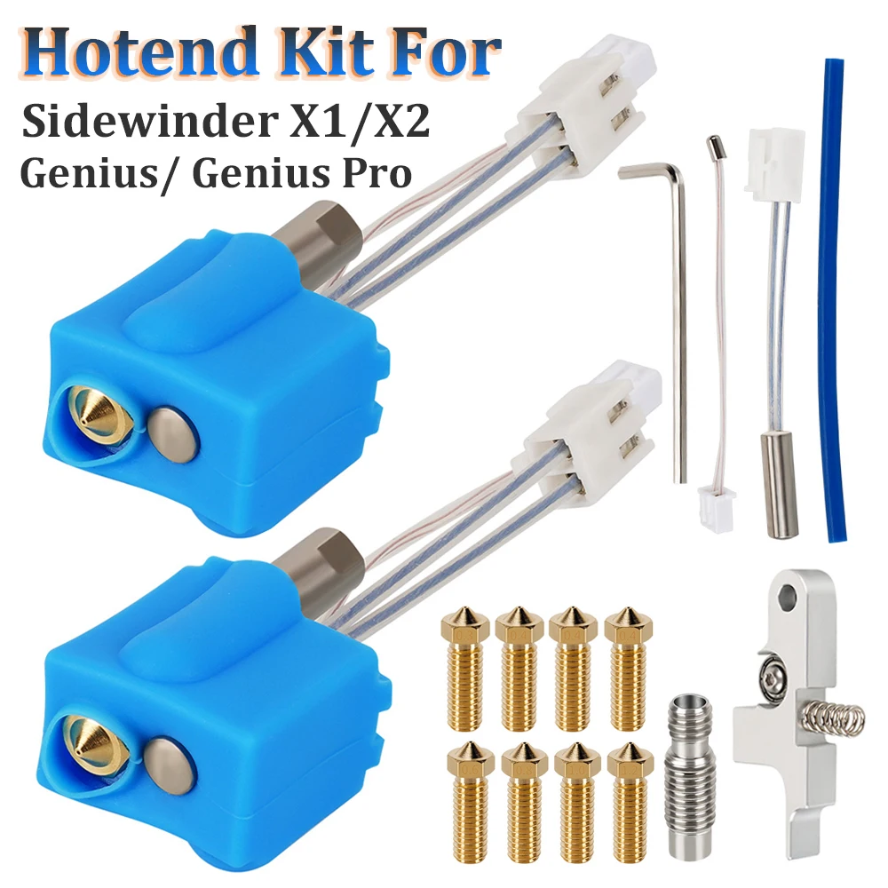 1/2 Sets Print Head J-head Hotend Kit For Artillery Sidewinder X1/X2 Genius/ Genius Pro 3D Printer Parts Hot End Nozzle