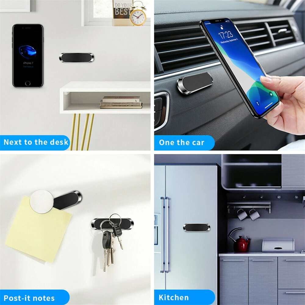 Universal Mini Magnetic Phone Holder In Car iPhone Smartphone Holder Metal Wall Magnet Mount Holder Mobile Phone Accessories