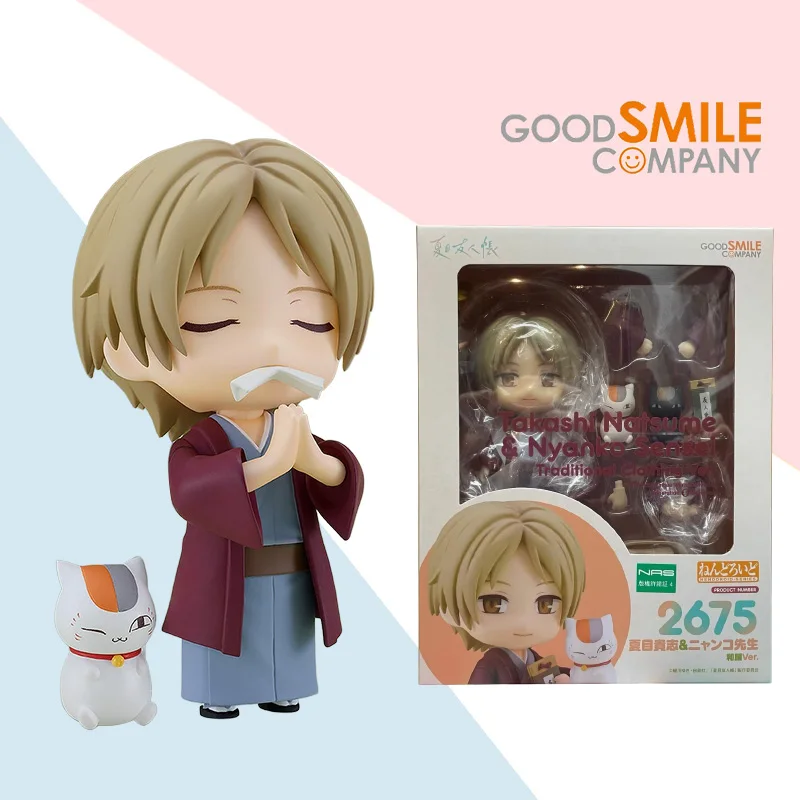 

GSC Original Nendoroid No.2675 Takashi Natsume Nyanko Sensei Традиционная одежда Ver. Аниме подвижная игрушка Коллекционная фигурка в подарок