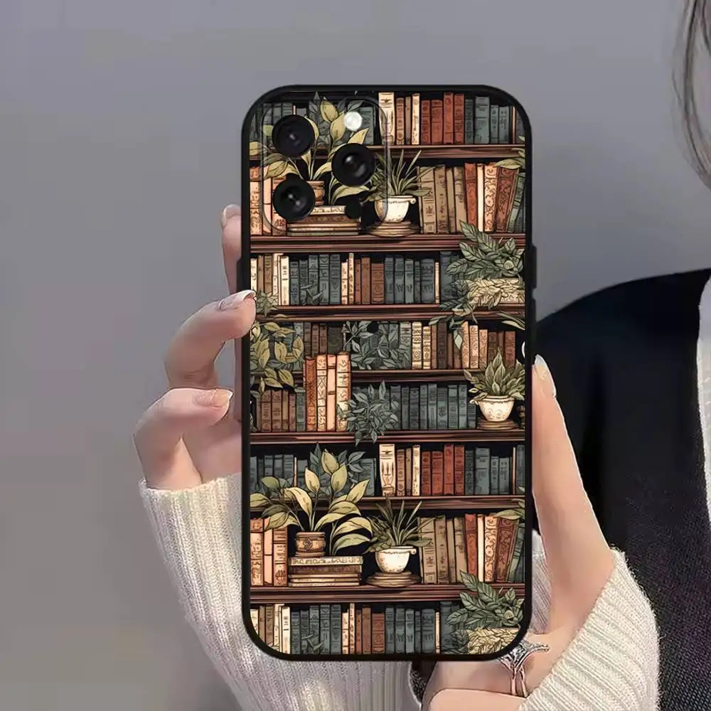 B-book prateleira c-creatives para iphone 11,15,16,14,13,17,12, pro, se4, plus, e, max, air, mini preto à prova de choque capa macia capa de telefone