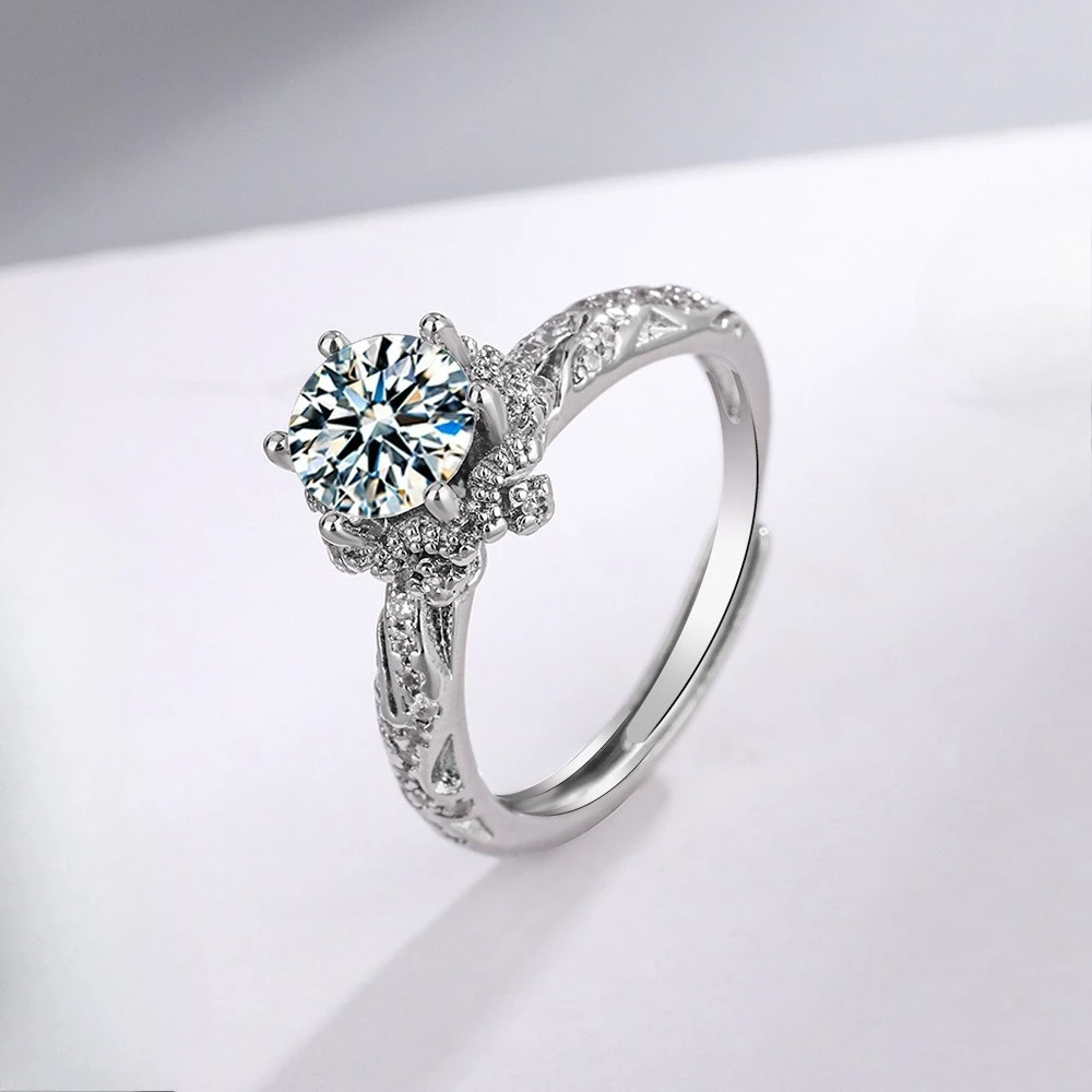 

925 Sterling Silver Ring Exquisite for Women Cassic Wedding Jewelry Engagement Bands Fine Zircon Fashion Gift Party High Quality