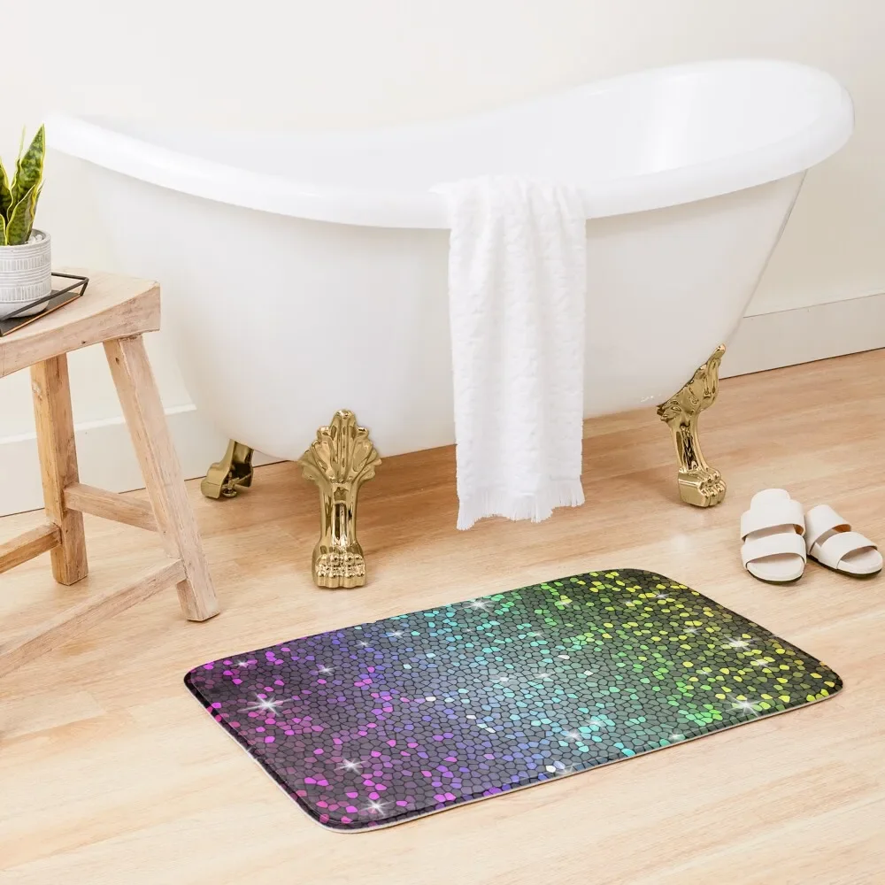 

Colourful Shining Disco Ball Pattern For Disco Lovers And Disco Music Lovers - Ball Pattern Bath Mat