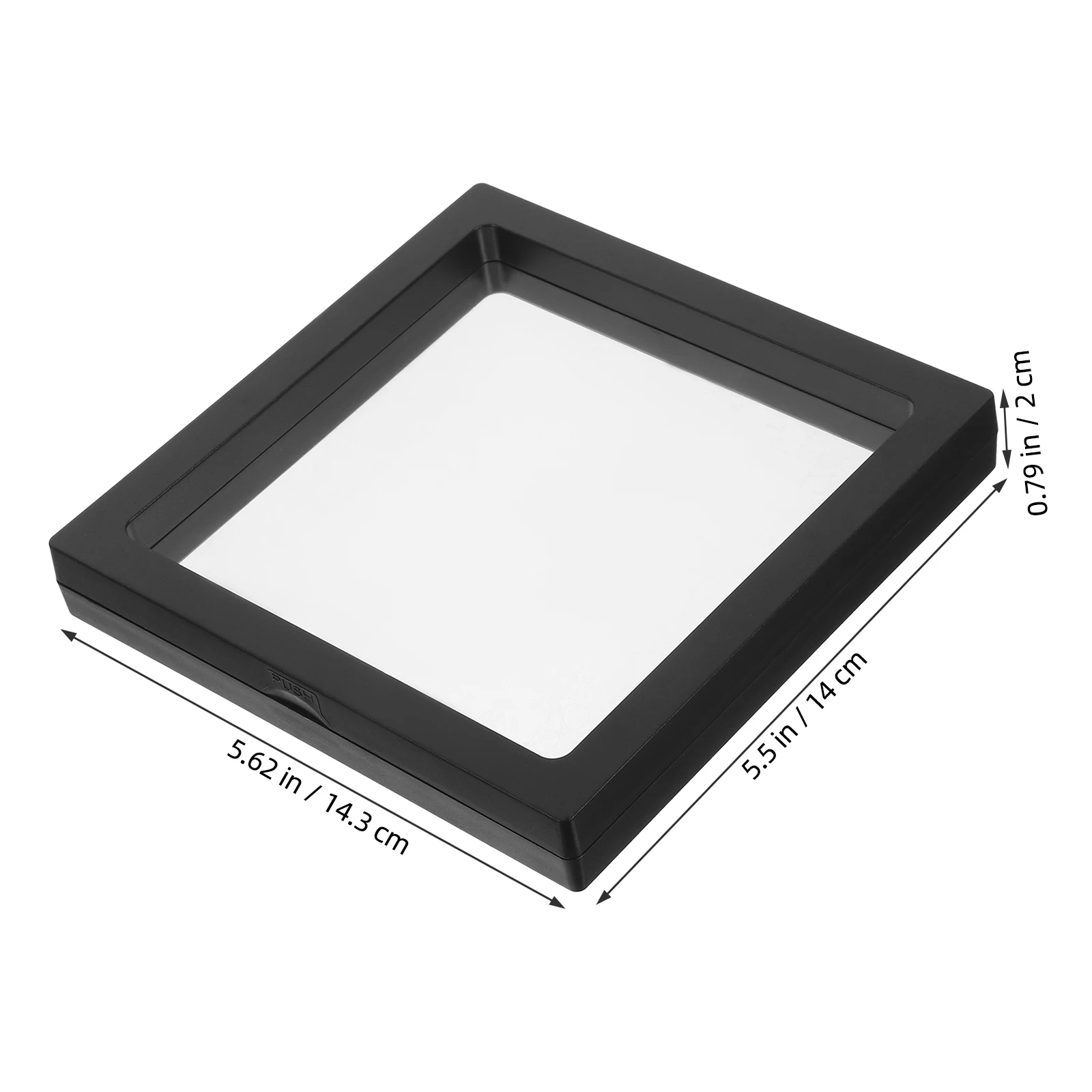 

Transparent Jewelry Display Rack Floating Frame Suspension Displaying Case Plastic Stands