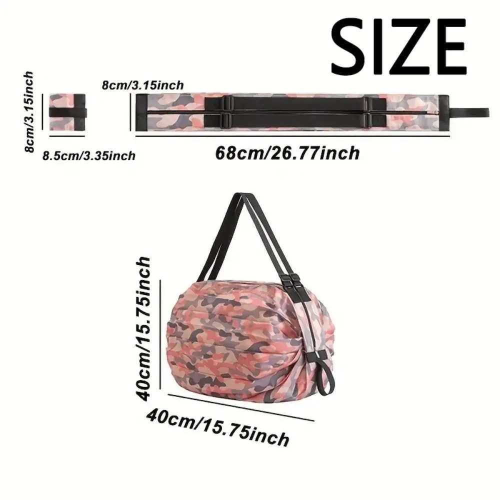 Grocery Bag Creative Folding Shopping Bag Portable Reusable Beach Bag Breathable Waterproof Travel Shoulder Handbag Grocery