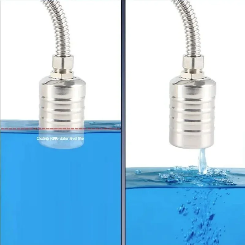 304 Stainless Steel Float Ball Valve Fully Automatic Water Level Controller Float Valve For Water Tower Tank Kitchen Faucet