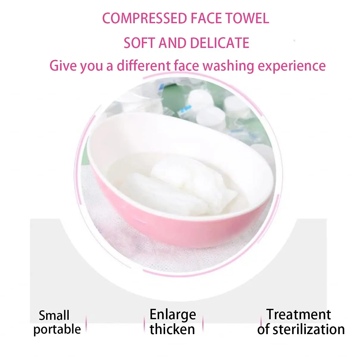 Compressed Towel 100 PCS Mini Tablets Disposable Portable Face Towel Cotton Coin Tissue for travel,home,beauty salon