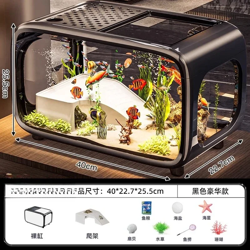 Ecological landscaping full set of filtration and oxygen production machine desktop small turtle tank