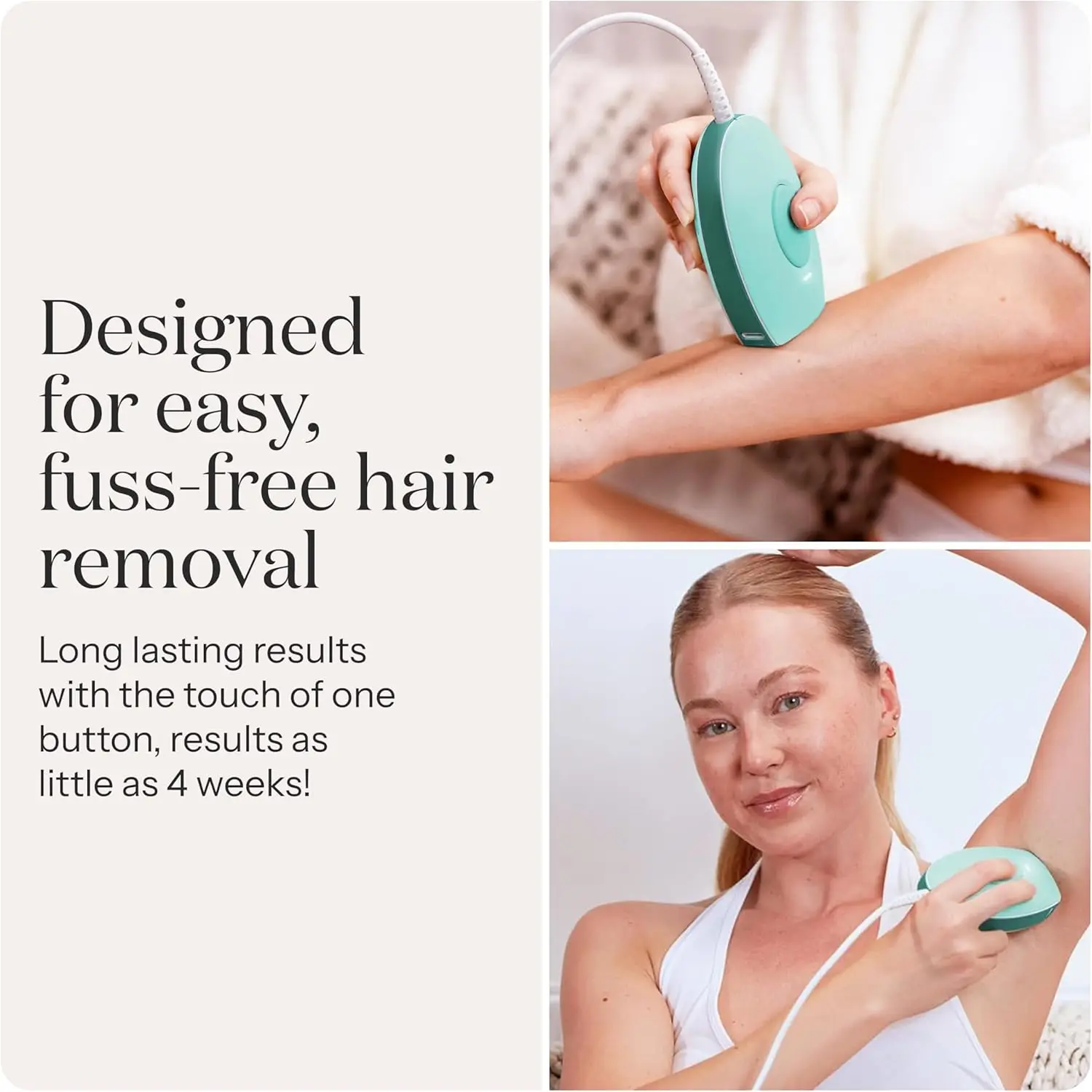 Pure Mini Lite IPL Hair Removal Device – Compact, Safe for Face & Body, Gentle & Painless, Salon-Quality Results