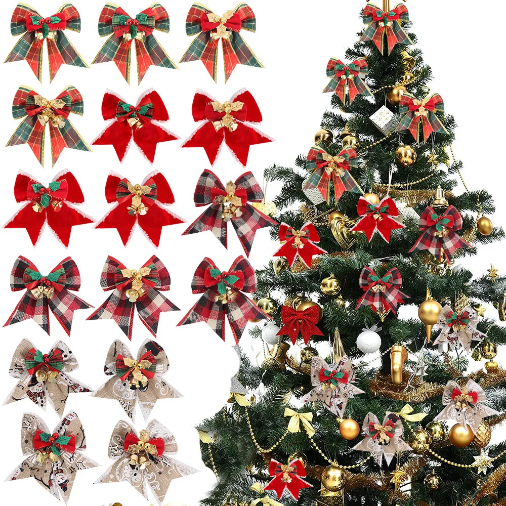 

New Christmas Decorative Bells and Bows