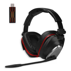 HUHD-K5U Wireless Gaming Headset 2.4G PS4 Headset 7.1 Surround Sound Foldable Easy Ultra-Low Latency Gaming Headset