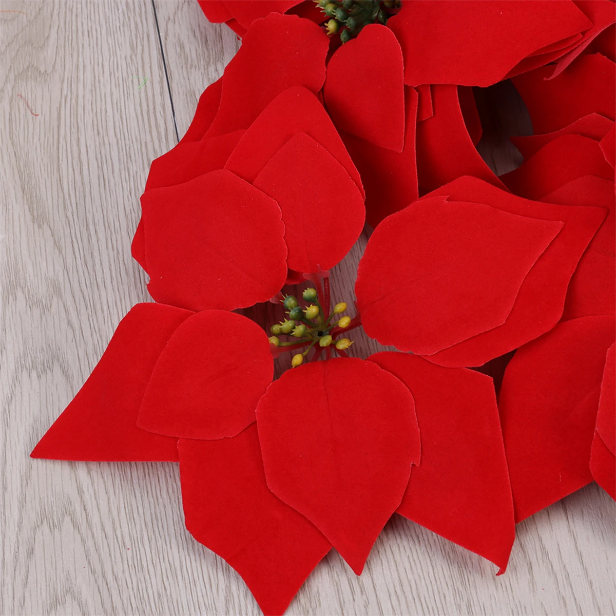 

50pcs Artificial Flowers Fake Poinsettia Christmas Decorative Flowers For Tree Wreath Centerpiece Holiday Decor
