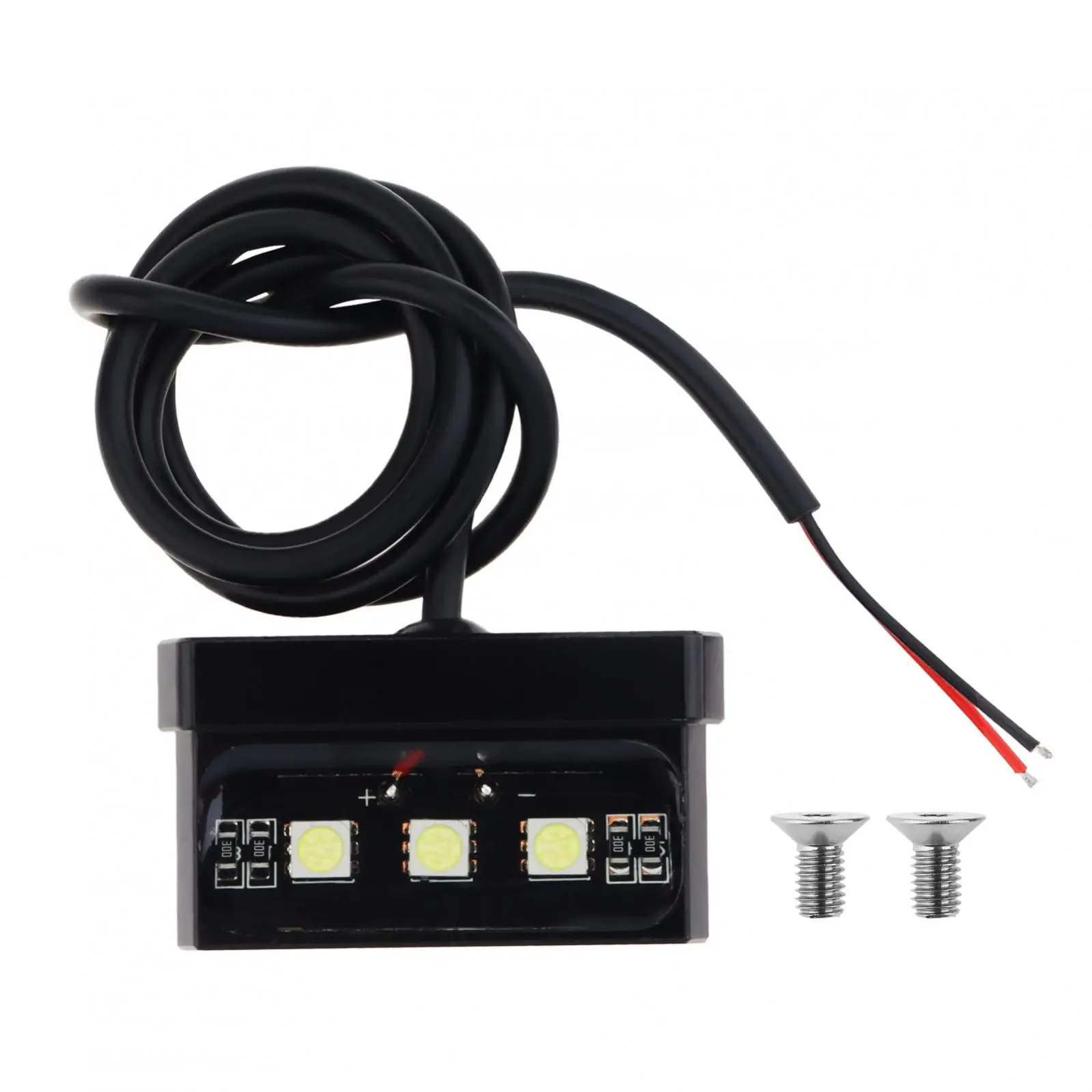 オートバイ用ミニLEDライセンスプレート,アルミニウム合金CNCライト,防水リアテール,12V, 1個