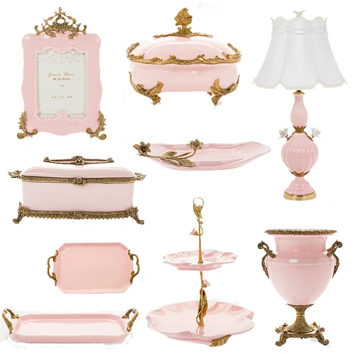 Popular ceramic with copper pink series luxury villa club