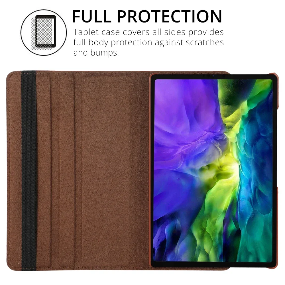 360 Rotating Case Cover for Samsung Galaxy Tab A9 Plus 11 SM-X210 X110 A8 10.5 X200 A7 10.4 T500 8.7 T220 10.1 T510 T580 S6 Lite