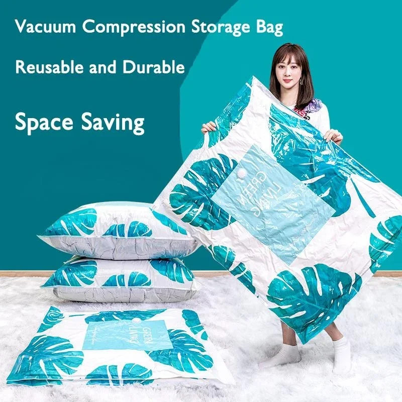 Household Reusable Vacuum Storage Bags Large Capacity Vacuum Compression Bag for Clothes Storage Sealed Bag Travel Store Bags