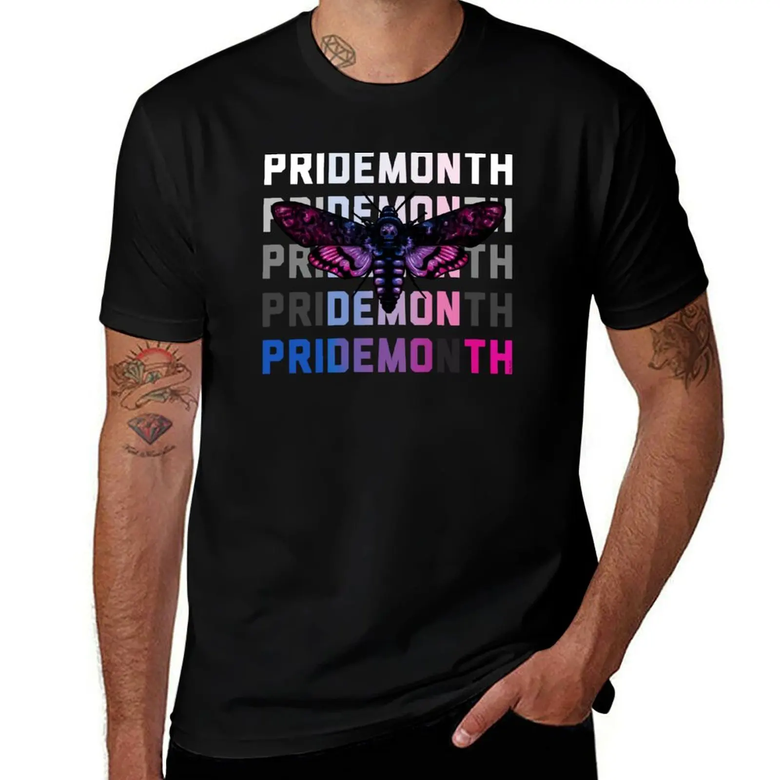 

PrideMoth Bi! T-Shirt hippie clothes Funny t-shirt custom t shirt T-shirt men