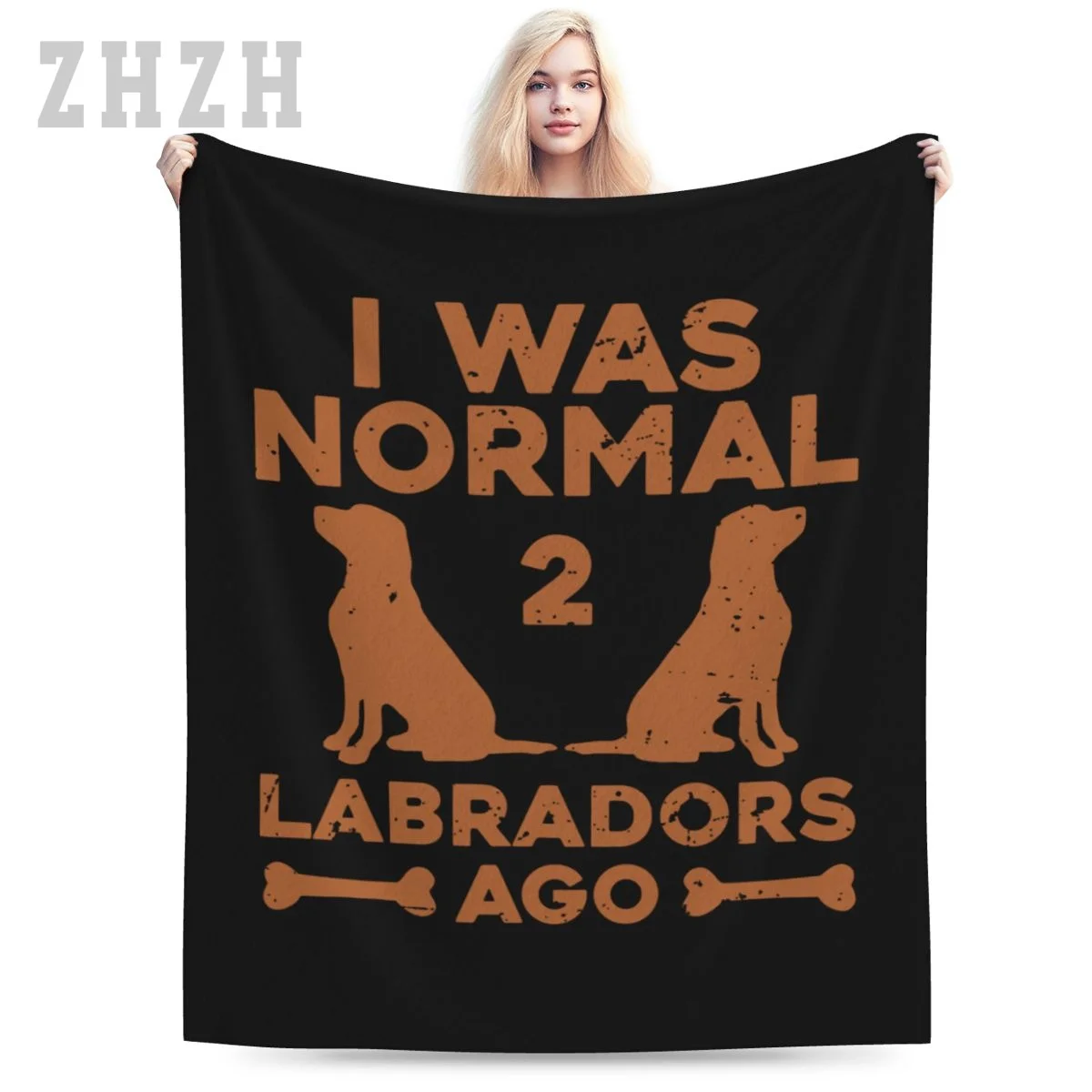 Blanket I WAS NORMAL Design Labrador Retriever Lovers Flannel Multifunction Camping Sofa Cover Keep Warm