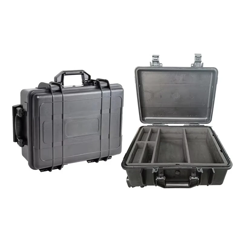 Waterproof Trolley Flight Case, ABS Material, IP67 Certified, 421x303x171mm, Portable Tool Storage Box, Durable Protective Case
