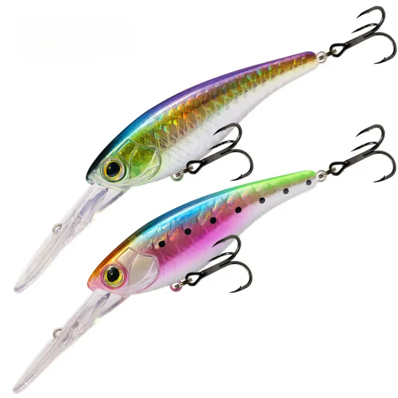 Suspender flutuante minnow 65mm 10g mergulho profundo artificial duro isca de pesca de inverno para pique prech truta produtos de pesca