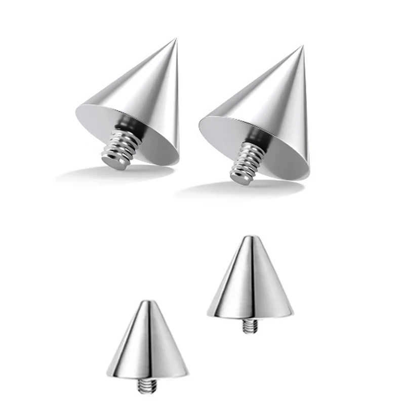 1PCS F136 Titanium Conical Piercing Labret 3-5mm Round Polish Internal Helix Tongue Barbell Lip Ring Earring Jewelry Accessories