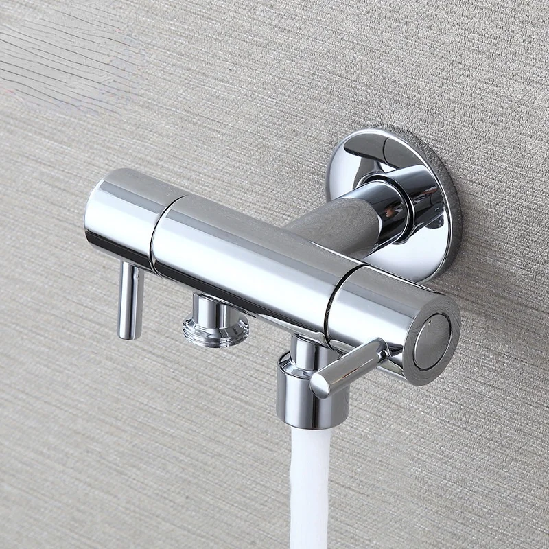 

304 Stainless Steel Spray Gun Faucet Dual Purpose One In Two Out Mop Pool Single Cold Faucet Toilet Companion Set