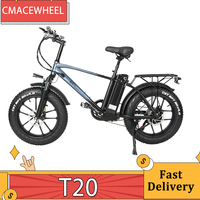 CMACEWHEEL T20 Electric Bike 20*4.0 inch CST Fat Tire 750W Motor E-Bike 40-45km/h Max Speed 48V 17Ah Battery Electric Bicycle