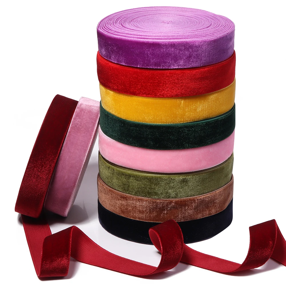 5-10 Meter/Rolle 6-38mm Samtband Hochzeits- und Partydekoration Handgemachtes Band Geschenkverpackung Haarschleife DIY Weihnachtsband