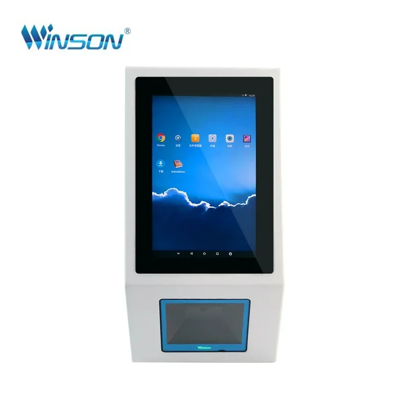 In stock Self Order Ticket Machine with Cash Restaurant/supermarket Pos System Management Ticket Print Kiosk