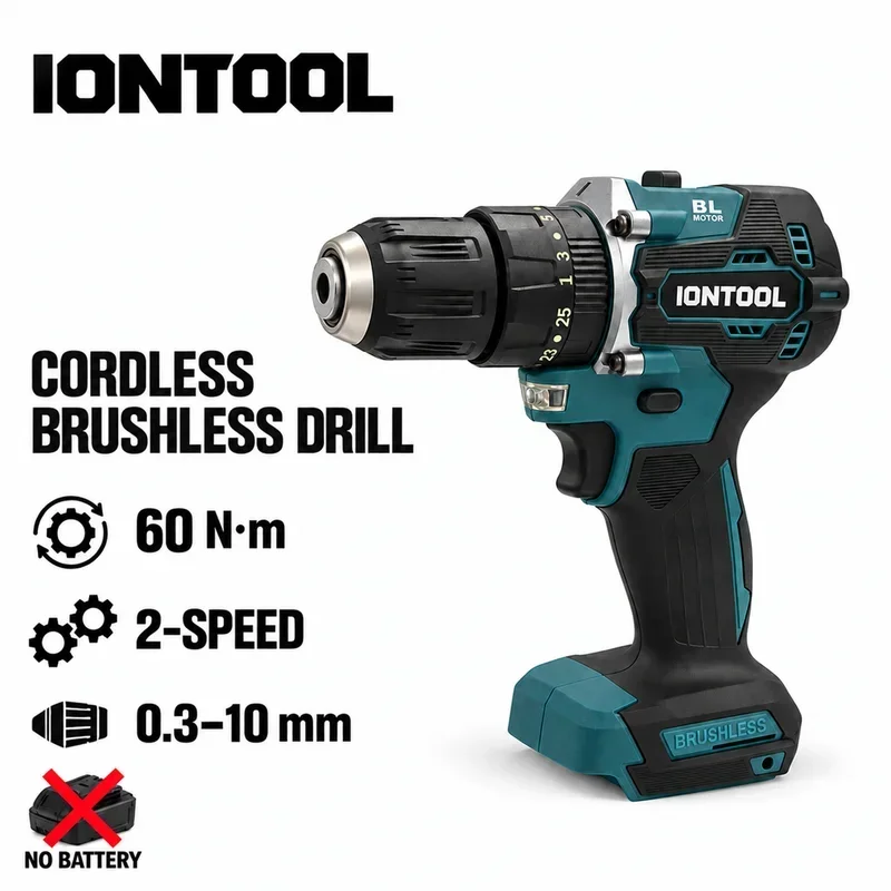 IONTOOL 10mm Chuck Cordless Drill Driver Tool Only for Home Door Hinge Fitting and Interior Renovation Pre-drilling Work