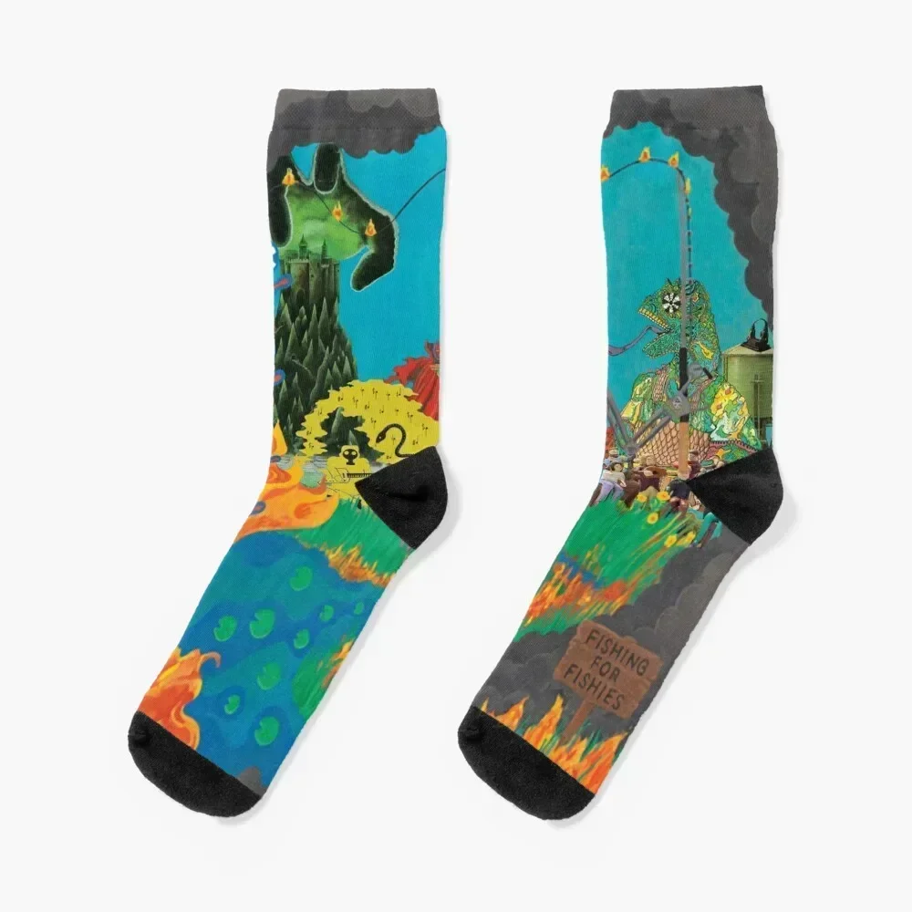 

King Gizzard Album Art Collage Socks sports stockings Toe sports Rugby hiphop Male Socks Women's