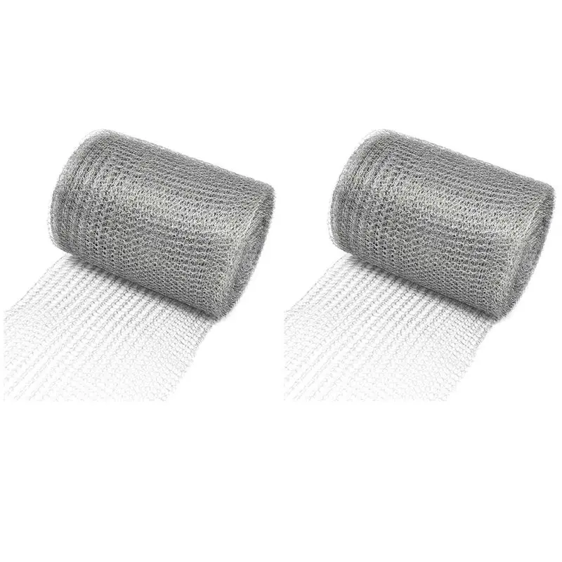 2X Wire Mesh Stainless Steel 12.7 Cm X 12 M Wire Mesh Fine Mesh Stainless Steel Mesh Close Mesh For Protection-AT36