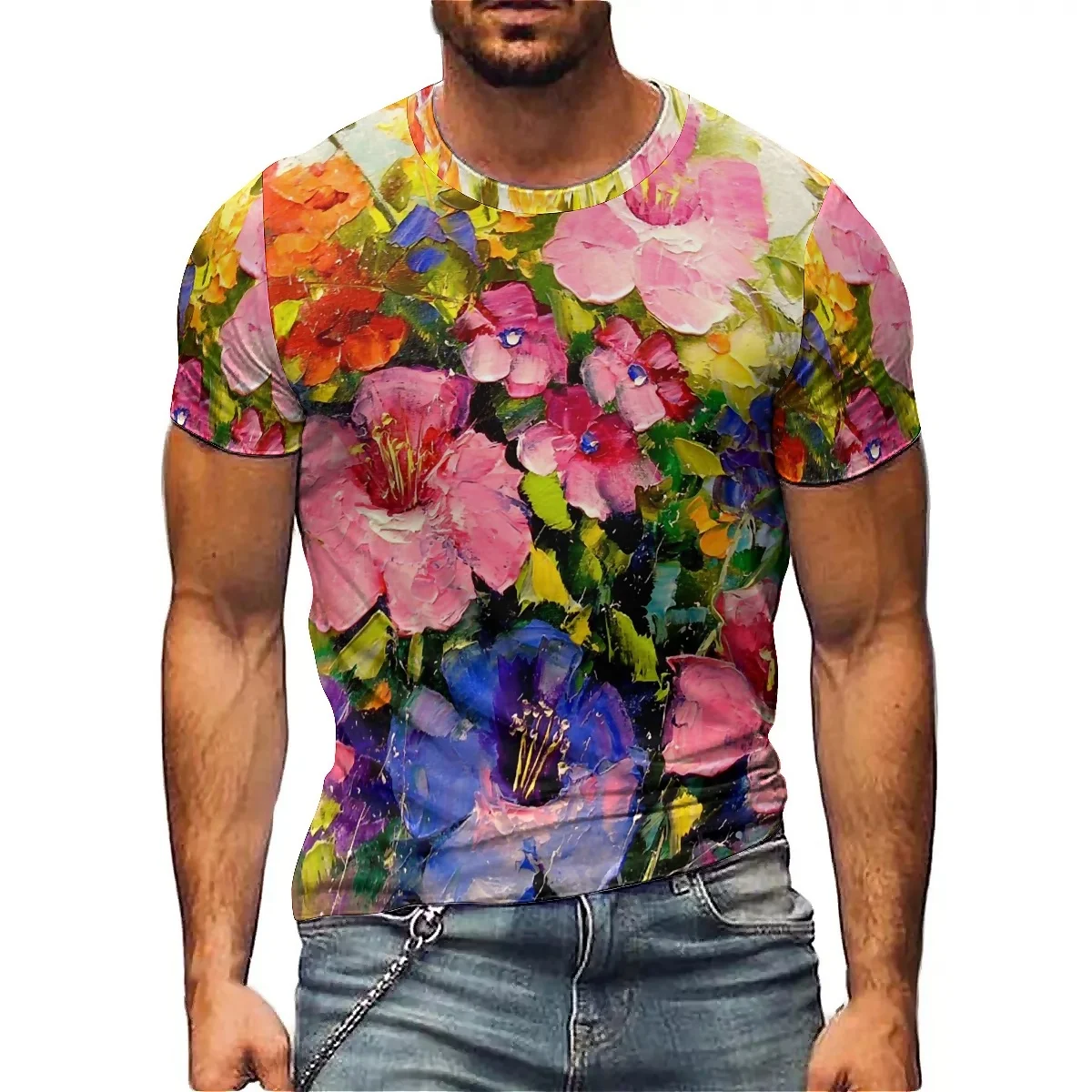 

Outdoor Graphic T-shirts: Men's 3D Printed Short-sleeved T-shirts with Soft and Comfortable Fabric, and Crew Neck T-shirts
