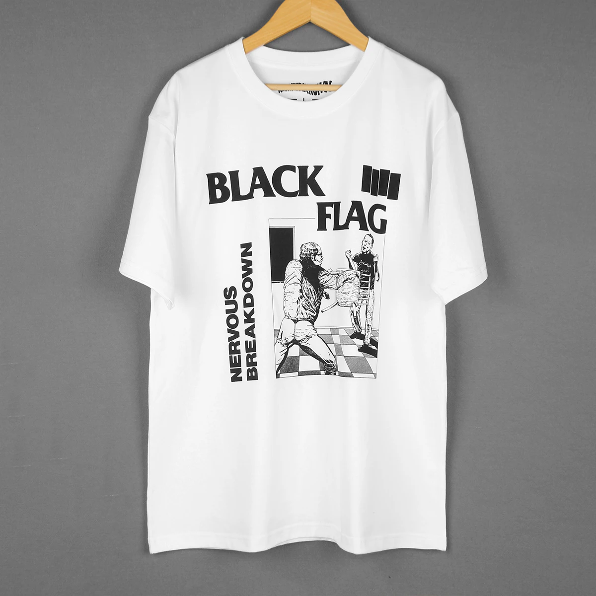 Black Flag T-Shirt Hardcore Punk SST Husker Du Bad Brains Men's Clothing Short Sleeve Print Cotton Tee Shirt