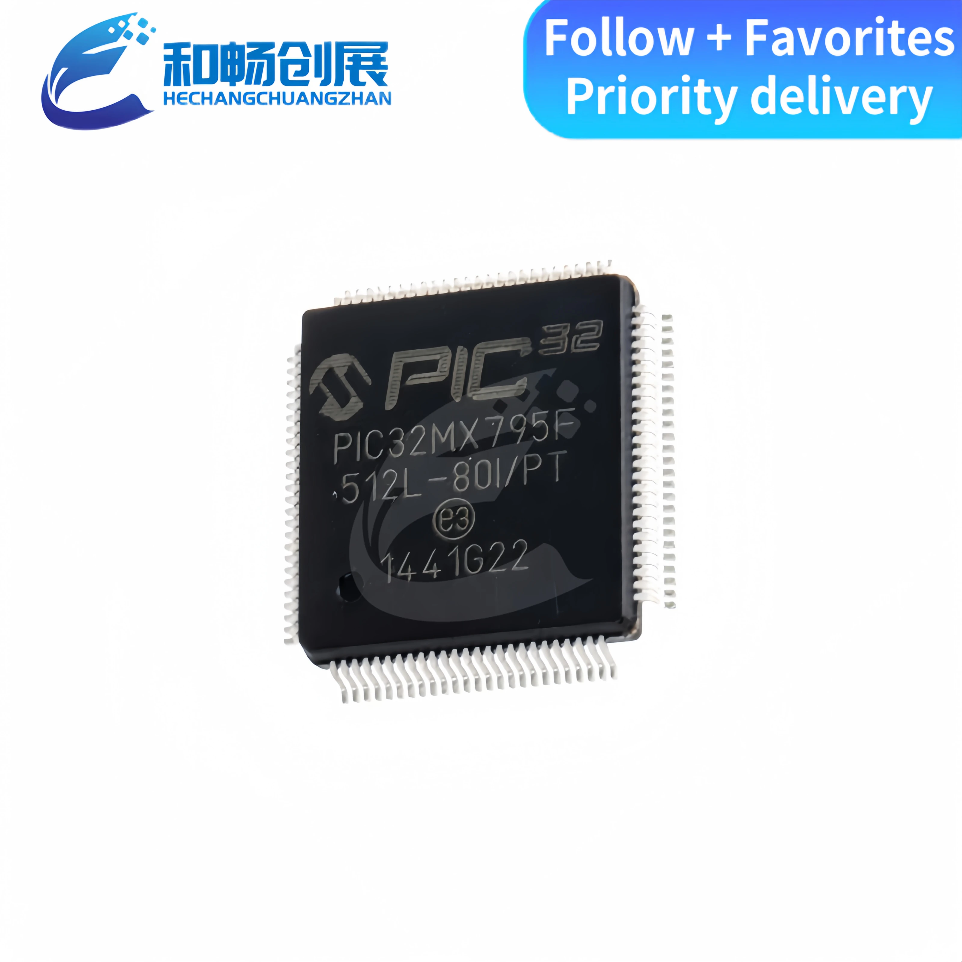 

PIC32MX795F512L PIC32MX795F512L-80I PT TQFP100 32-bit microcontroller IC