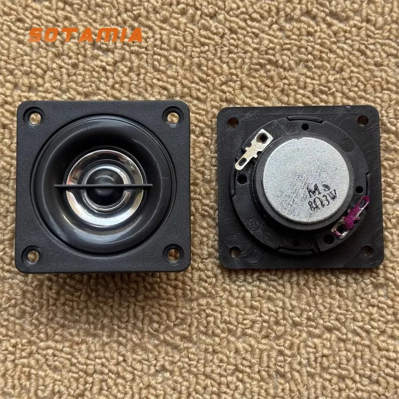 SOTAMIA 2 Peças Tweeter Quadrado de 2 Polegadas 8 Ohm 3W Alto-Falante de Áudio de Alta Frequência Agudo DIY para Computador
