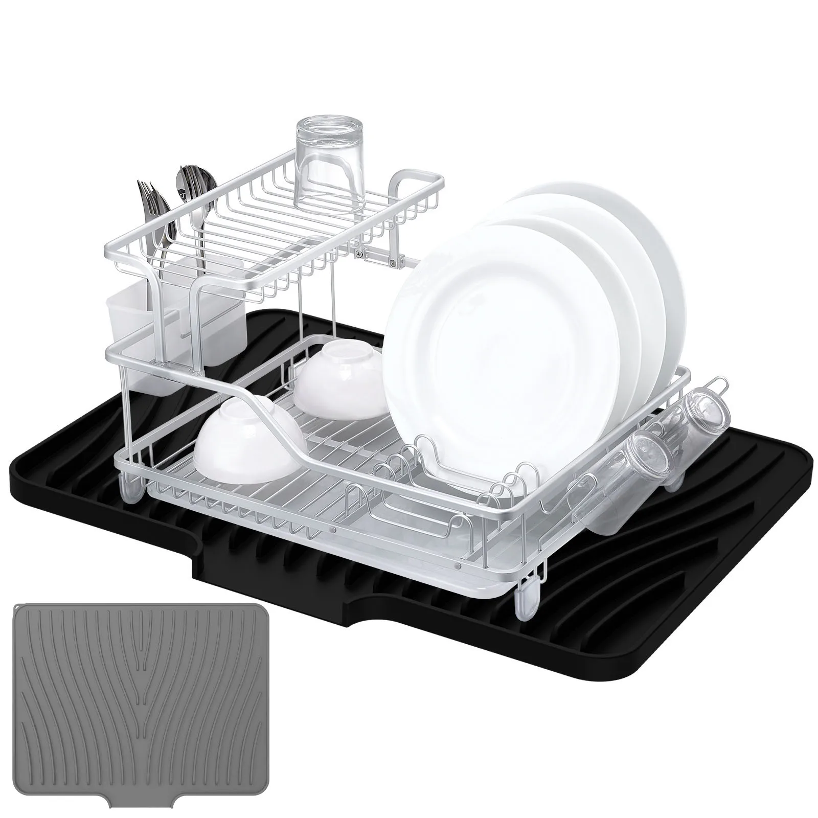Silicone Draining Pad Dish Drying Mat Kitchen Tableware Non-slip Mats Anti-scald Coaster Kitchen Heat-insulating Pot Pads