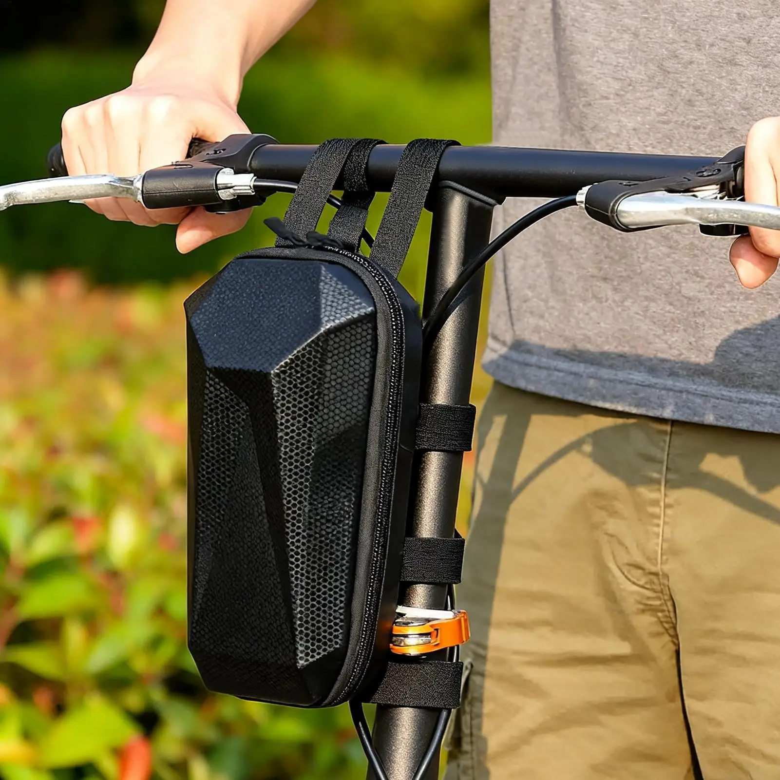 

Сумка для электрического скутера, водонепроницаемый органайзер, переднее крепление, сумка для электрического скутера для трехколесного велосипеда, велосипеда, ключи для телефона, бутылка с водой