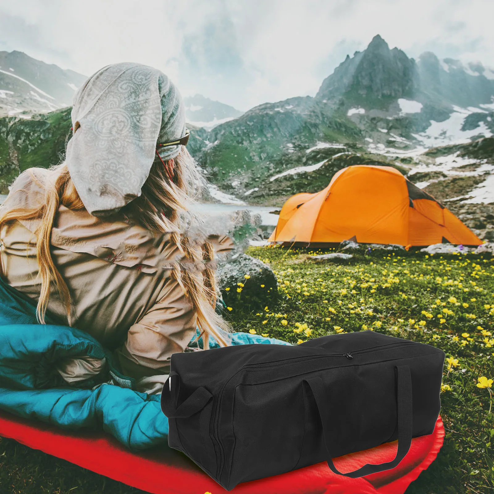 

Outdoor Storage Bag Large Capacity Thickened Waterproof Foldable For Camping Hiking Travel Gear Tables Duffle