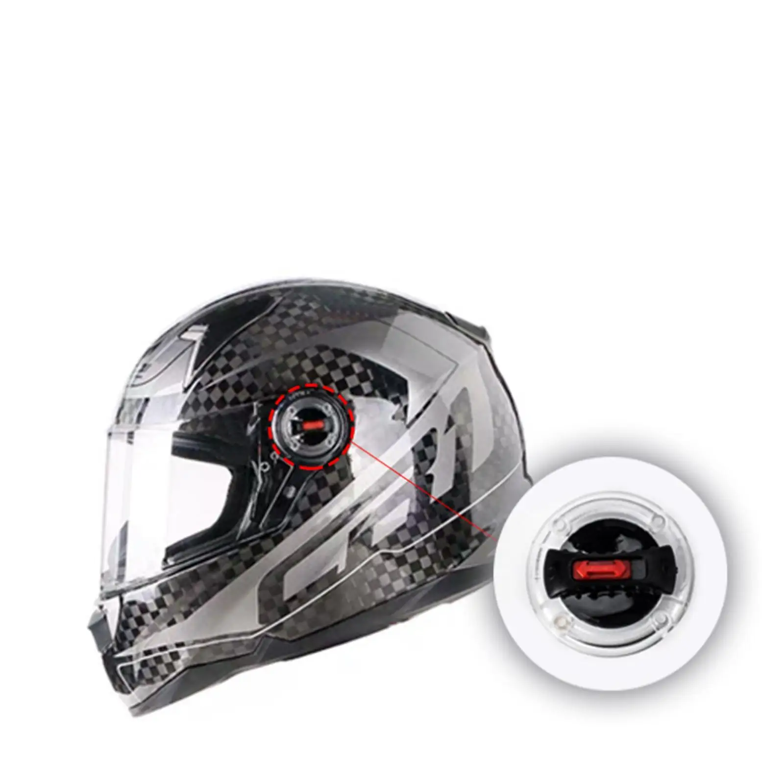 

Замок-фиксатор для визора шлема, поворотный механизм, прочный пластиковый сменный зажим для сертифицированных мотоциклетных шлемов моделей FF386