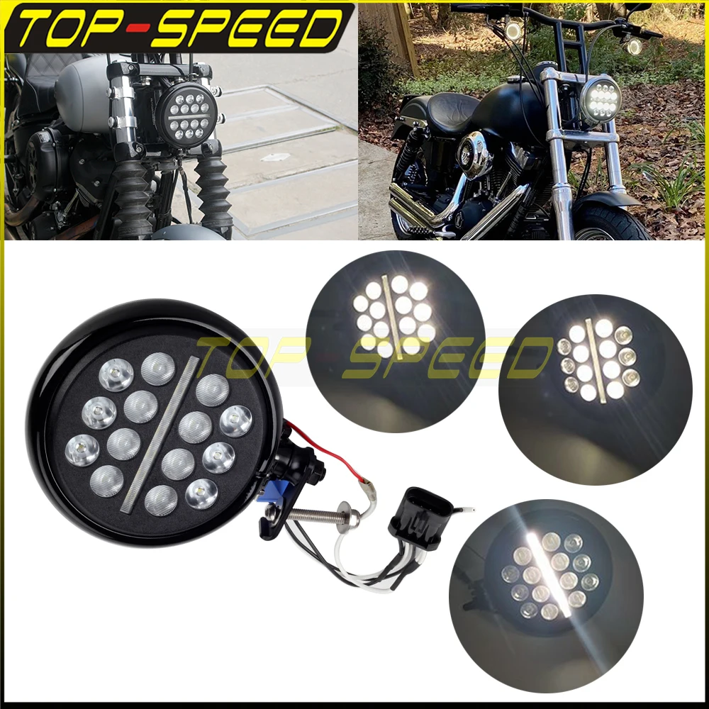 

Motorcycle LED Headlight Chrome Black Front Light For Harley Softail FXBB FXBBS FXLR FXST 2018-2022 High Low Beam DRL Head Lamp