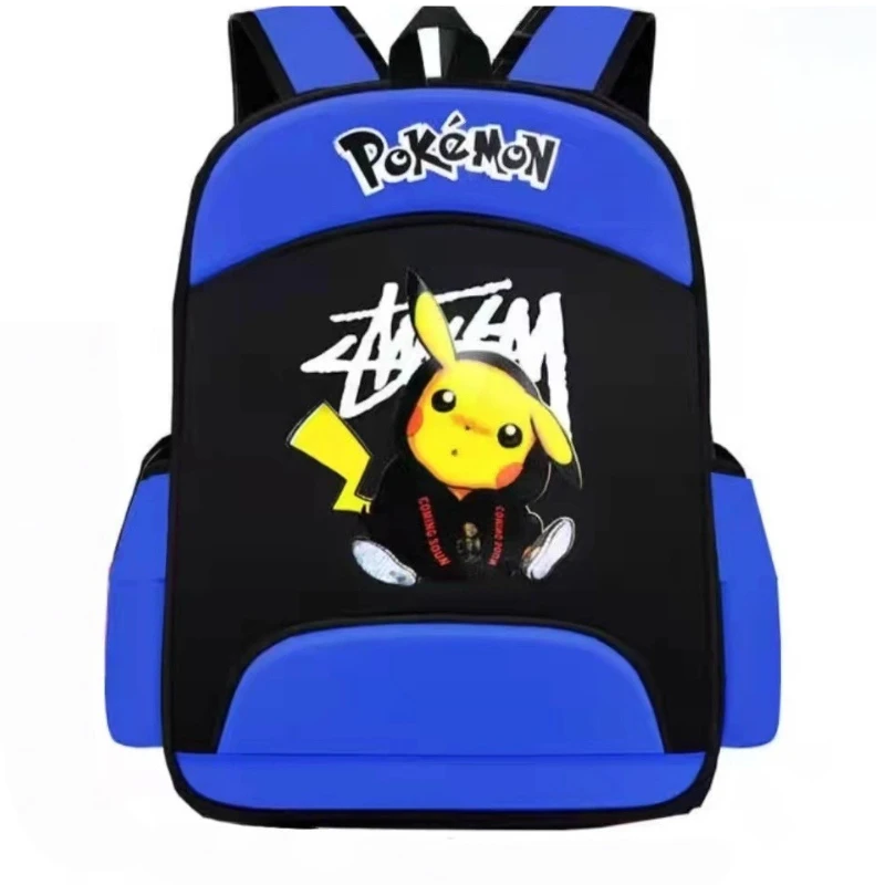 Pikachu Kids School Backpack Multi-Color Options Large Capacity Ergonomic Spine Protection Bag Cartoon Student Book Bag
