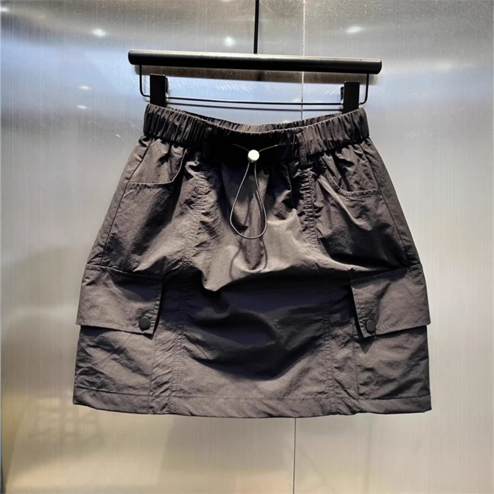 Skirts Summer Korean Fitting Slim Fashion Plain Simple A-Line Mini Dating Skirts For Women