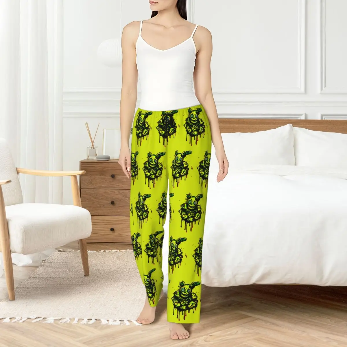 

Изготовленные на заказ пижамные штаны FNAF с пружиной, одежда для сна, женские эластичные пояса, механические штаны для сна для кукол с карманами